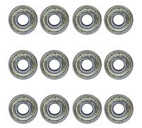 Tonmp 608-ZZ Lot de 100 roulements à billes miniatures à double rainure profonde en métal scellé pour roues de meubles, skateboards, patins à roues alignées, scooters, patins à roulettes (8 mm x 22 mm