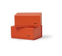 TÔNN furniture Boîte de rangement Pac box Rouge danois. petit 11×10.5×16 cm. Lot de 2