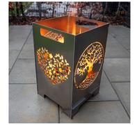 Tonne À Feu Bac À Feu Panier À Feu Grand Carré Empilable Nettoyage Facile