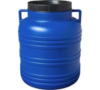 tonneau à col large plasteo® 20 litres bleu avec couvercle et poignées, qualité alimentaire, sans BPA Tonneau à choucroute pour aliments pour animaux Tonneau à couvercle vissé