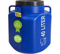 tonneau à col large plasteo® 40 litres carré avec couvercle et poignées, qualité alimentaire et sans BPA Tonneau à choucroute Tonneau à aliments universel