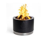 Tonneau à feu à faible fumée de 49,5 cm de diamètre en marron avec double paroi en acier inoxydable 304 avec un sac portable résistant aux intempéries