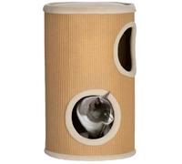 Tonneau à gratter pour chat tour à griffer arbre à chat à 2 couches en sisal naturel, pour 1 à 2 chats, Ø 35 x 60H cm marron