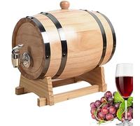 Tonneau À Vin avec Support en Bois 1l Fût À Whisky avec Robinet Baril De Chêne Vieilli Vintage Décoration De Bar À La Maison Présentoir Et Rangement Fût À Whisky Entonnoir en Toile De Jute Et Tonneau