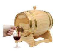 Tonneau à Vin en Bois Avec Robinet 5L Ovale Tonneau à Whisky Fontaine à Boisson Distributeur,Pour la Maison, Hôtel, Entreprise, Bar