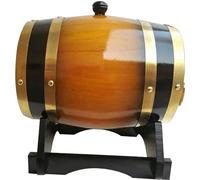 Tonneau à Vin en Bois, Doublure en Feuille D'Aluminium, DéCoration et Cadeau Classique pour Table de Bar (5l 10l 15l 20l 30l 50l)(B,10L)