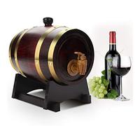 Tonneau à vin Tonneau à whisky Tonneau en bois Premium 1,5L Distributeur de tonneaux en chêne avec robinet et bouchon Distributeur de boissons pour stocker les bières à whisky vin Bourbo