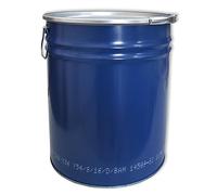 Tonneau, baril, fût métallique bleu avec couvercle 30 L (23020)