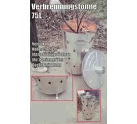 Tonneau de feu 75ltr pour les déchets de jardin Four de combustion Tonneau de combustion Foyer Poêle