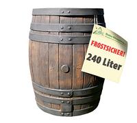 Tonneau de Pluie en chêne de 240 l, tonneau de Pluie avec Structure en Bois Sensible, dans Un très Beau Design en Bois, avec veinure comme Un tonneau en Bois, Durable et sans échardes