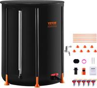 VEVOR Récupérateur Réservoir Eau de Pluie Pliable 380 L Robinets Kit Trop-plein