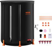 Tonneau de pluie pliable VEVOR, 53 gallons/201 L tonneau de récupération d'eau de pluie portable, système de récupération d'eau de pluie en PVC avec robinets et set de trop-plein, tonneau d'eau pour r