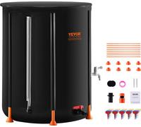 Tonneau de pluie pliable VEVOR, 66 gallons/250 L tonneau de récupération d'eau de pluie portable, système de récupération d'eau de pluie en PVC avec robinets et set de trop-plein, tonneau d'eau pour r