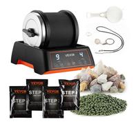 Tonneau de Polissage de Pierres-VEVOR-Capacité de 0,9 kg-Polisseuse de Pierres à 4 Vitesses-Minuterie de 9 Jours