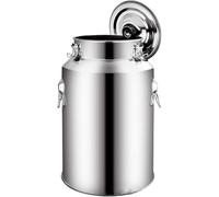 Tonneau de transport de lait en acier inoxydable avec couvercle scellé, seau à lait robuste de 22 l pour le stockage de liquides, pot de laiterie fourre-tout