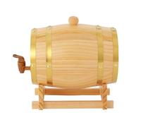 Tonneau de vin en bois de pin de 3 l, revêtement en aluminium, pneus en acier inoxydable, tonneau avec robinet, pour bar, fête, hôtel, cave