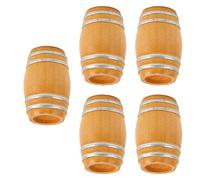 Tonneau de vin miniature, Vintage en bois 5 pièces pour maison de poupée, Accessoire décoratif collection modélisme enfant adulte cadeau anniversaire décoration intérieure