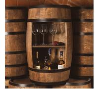 Tonneau en Bois - Creative Cooper - Armoire Bar - 80cm - Wengé - Rangement Bouteilles