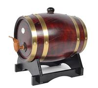 Tonneau en bois de chêne pour stockage ou vieillissement de vins et liqueurs 1,5 L-20 L, Red, 3 l