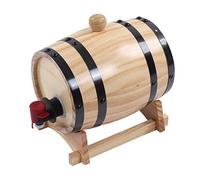 Tonneau en chêne 1L/3L/5L Tonneau à vin en bois avec tréteau et robinet Tonneau vintage en bois pour whisky, liqueur, liqueur, maison, bar, fête et banquet, d'anniversaire (1