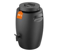 Tonneau pour la fabrication d'engrais organique - 55 litres - Anthracite