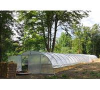 Tonneau Serre tunnel professionnelle Tonneau 88 m² - Normandie 13,5 x 6,5 m - S007AT-135-PE2X-4P-FB