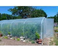 Tonneau Serre tunnel Tonneau en polyéthylène 48 m² - 4 Saisons Plus 12 x 4 m - 1 porte - S017ST-120-PE2X-1P-FB