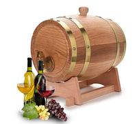 Tonneaux de chêne de qualité supérieure 3L tonneau en Bois, tonneau de vin Vintage Distributeur de vin en Bois tonneaux de vin personnalisés, tonneaux de Whisky tonneau d'alcool à la Maison(3L)
