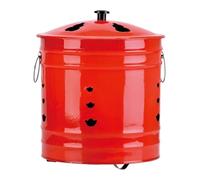 Tonneaux de combustion pour l'extérieur avec couvercle - Tonneau de feu avec poignée ergonomique | Seau de brûleur anti-étincelles pour jardin, terrasse, plage, porche, balcon, arrière-cour, terrasse