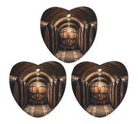 Tonneaux en chêne pour ranger le vin de voiture, 3 pièces de désodorisant à suspendre forme d'amour, cartes parfumées durables pour voiture, maison, bureau, style noir