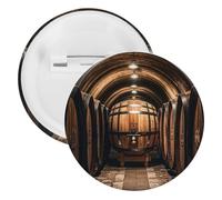 Tonneaux en chêne pour ranger les badges à vin, épingles rondes en métal, broche légère pour sac à dos, épingles à boutons tendance pour chemises, vestes, châle, manteau, unisexe, 12pcs, Fer blanc