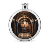 Tonneaux en chêne pour stocker des bouteilles de vin pour liqueur, bouteille à whisky portable étanche en acier inoxydable pour extérieur, camping, voyage, cadeaux de 140 ml