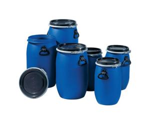 Tonnelet cylindrique 30 l polyéthylène bleu 2 poignées de transport D. ouv. de r Quantité:1