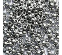 Tonnelet Perles Argent Colorées pour Bracelet, Bijoux et Cheveux - 1000pcs Acryliques Avec Grand Trou - Argent