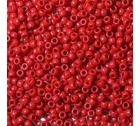 Tonnelet Perles Rouge Colorées pour Bracelet, Bijoux et Cheveux - 1000pcs Perles de Poney Acryliques Avec Grand Trou - Rouge