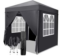 Tonnelle 2x2 m Tonnelle Pliante Imperméable - Tente de Jardin Barnum Professionnel Chapiteau Pliable pour Reception - Gris