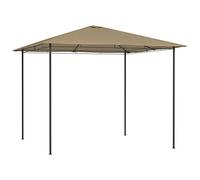 Tonnelle 3 x 3 x 2,6 m, taupe, 160 g/m², en tissu pour extérieur, avec cadre en acier, pour patio, jardin, fête, protection UV et abri de pluie