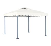Vidaxl Tonnelle 300x300 Cm Crème Aluminium Blanc