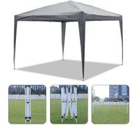 ISE Tonnelle Pliante 3x3, Tonnelle de Jardin Exterieur 3x3, Barnum Pliant 3x3M Professionnel avec Rideaux, Tente Pliante 3x3M avec 3 Hauteur Réglable, Tonnelles de Camping Résistant Protection UV50+