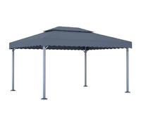 vidaXL Tonnelle 400x300 cm – Aluminium Anthracite Gris