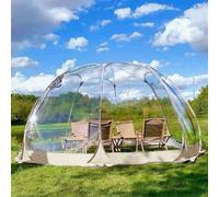 Tonnelle à bulles résistante aux intempéries - PVC transparent - 3 x 3 x 2,2 m - Pour 3 à 8 personnes - Pour camping, fête, mariage