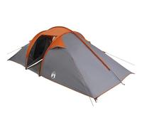 Tonnelle à cadre - Tente avec toit gris et orange - Grande tonnelle d'extérieur 510 x 240 x 156 cm en taffetas polyester et fibre de verre - Idéale pour le jardin, le camping et les événements