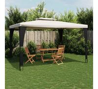 Tonnelle à Double Toit Pavillon Belvédère Jardin Patio Extérieur Acier vidaXL