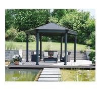 Tonnelle autoportante ouverte Roma 11,2 m² - Aluminium et polycarbonate PALRAM