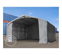 Tonnelle autoportante TOOLPORT 7x7 m - Gris - Toile PVC 550g/m² - Porte 5,0x2,9 m