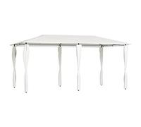 Tonnelle avec couvre-poteaux 2,98 x 5,3 x 2,59 m Crème 160 g/m²