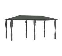 Tonnelle avec couvre-poteaux Anthracite 2,98 x 5,3 x 2,59 m 160 g/m²