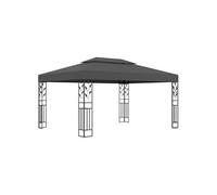 vidaXL Tonnelle Belvédère à double toit 3 x 4 m Anthracite