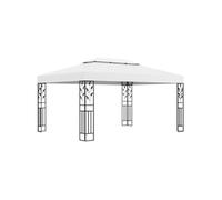 Tonnelle avec double toit 3x4 m Blanc
