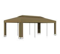 Tonnelle avec Double Toit 3x6 m Anthracite Belvédère Chapiteau Pavillon vidaXL